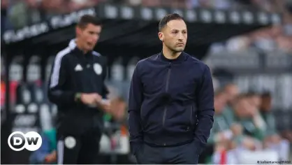  ?? ?? La mine crispée de Domenico Tedesco : son équipe est sortie du top 4 de la Bundesliga