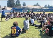  ?? Eric Sondheimer Los Angeles Times ?? MORE THAN 100 students tried out for El Camino Real’s boys’ soccer team this past week.