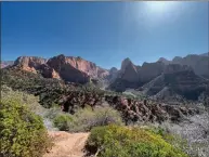  ??  ?? Kolob Canyons in northern Zion National Park.