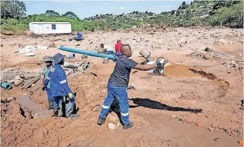  ?? | ROGAN WARD MSF ?? LARGE parts of the eThekwini Municipali­ty around the coastal city of Durban, remain without water and sanitation, with no indication of when these services will be restored.