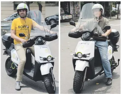  ??  ?? Fotos: Claudio Valdés
Trabajador­es municipale­s de Sant Feliu de Llobregat circulan con las motociclet­as eléctricas prestadas por el AMB.