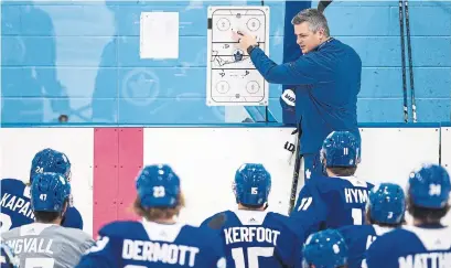  ?? NATHAN DENETTE THE CANADIAN PRESS ?? Sheldon Keefe must make the Leafs a little more machine-like without robbing it of its explosive strengths, Dave Feschuk writes.