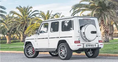  ?? DAIMLER AG PHOTOS ?? The Mercedes-Benz AMG G63 can go from rest to 100 km/h in 4.5 seconds, but it’s also exceptiona­lly spry and limber in off-road conditions. Inside, it has massaging seats and a 15-speaker Burmester audio system.