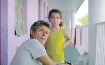  ?? A24 VIA THE ASSOCIATED PRESS ?? Willem Dafoe and Brooklynn Prince in a scene from The Florida Project.