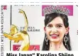  ?? ?? „Miss Japan“Karolina Shiino ist gebürtige Ukrainerin
