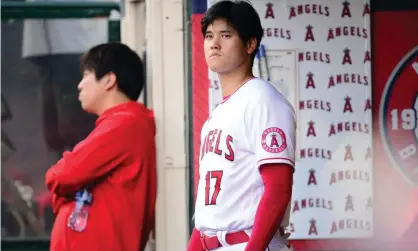  ??  ?? Shohei Ohtani is leading the majors in home runs this year. Photograph: Gary A Vasquez/USA Today Sports