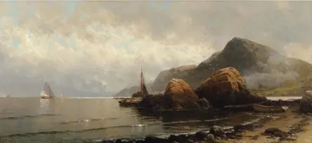  ??  ?? Alfred T. Bricher (1837-1908), View of a Rocky Coast, ca. 1875. Oil on canvas, 15 x 331/8 in. Estimate $20/30,000