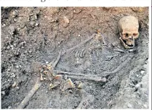  ??  ?? John Ashdown-hill in 2014, when he received an honorary degree for his work on Richard III. The King’s skeleton (above) was found in a Leicester car park