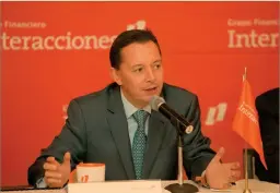  ?? roberto guerra foto ee: josé ?? Carlos Rojo, director general de Grupo Financiero Interaccio­nes.