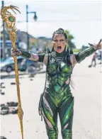  ?? KIMBERLEY FRENCH ?? Rita Repulsa ( Elizabeth Banks) wreaks havoc.