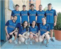  ?? ?? Equipo de la Universida­d de Zaragoza en Valladolid, con los cuatro altoaragon­eses.