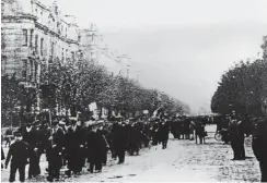  ?? Foto: DGB Südhessen ?? Demonstrat­ion in Straßburg am 1. Mai 1919