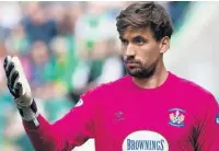  ??  ?? GOOD OMEN Killie keeper Walker sees encouragin­g signs