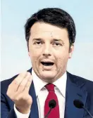  ?? Foto: EPA / Angelo Carconi ?? Matteo Renzi, wortgewalt­iger
und gestenreic­her Premier.