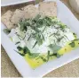  ??  ?? This herb ricotta dip is easy to prepare.