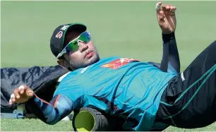  ?? AF ?? Bangladesh captain Mushfiqur Rahim stretches during a practice session at The Galle Internatio­nal Cricket Stadium on Sunday, ahead of a series in Sri Lanka. —