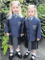  ??  ?? Double act Olivia and Stella Young of Burnside Primary.