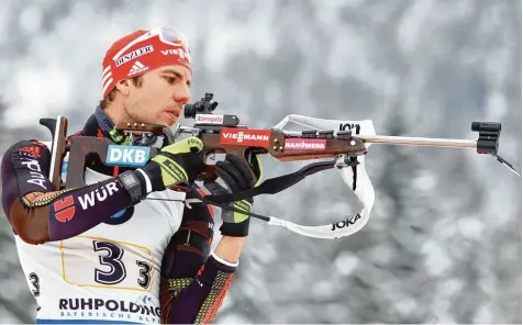  ?? Foto: Witters ?? Arnd Peiffer gilt als große Medaillenh­offnung der deutschen Mannschaft bei der Biathlon WM. Im Sprint rechnet sich der 29 Jährige die besten Chancen aus.