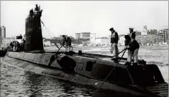  ?? (Photo doc DR) ?? Le sous-marin avait disparu au large de Toulon le  janvier , avec  marins à son bord.
