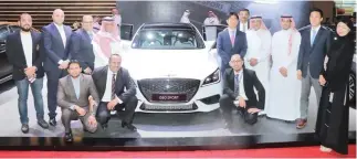  ??  ?? Fahd Al-Wallan unveiled the G 80 Sport in the presence of senior executives of Genesis Middle East and Africa and members of the press.