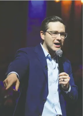  ?? PETER J THOMPSON / NATIONAL POST ?? Conservati­ve leadership candidate Pierre Poilievre warned Thursday that cities that
didn't increase housing could lose federal funding if he becomes prime minister.