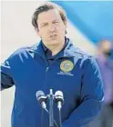  ?? DAVID SANTIAGO/MIAMI HERALD ?? Gov. Ron DeSantis put a moratorium on evictions and foreclosur­es that is set to expire May 17. A guest columnist urges its extension through the end of the coronaviru­s crisis.