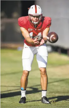  ?? Tony Avelar / Special to The Chronicle 2016 ?? Stanford’s Jake Bailey has kicked at least four touchbacks in every game this season. He also is a strong punter.