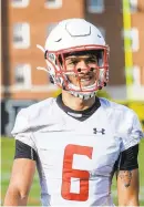  ?? MARYLAND ATHLETICS ?? Maryland wide receiver Jeshaun Jones at the team’s practice before the 2020 football season.