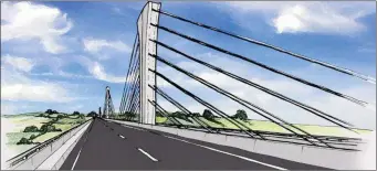  ??  ?? An artist’s impression of what the new bridge will look like.