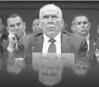  ??  ?? John Brennan testifies on Capitol Hill in 2016. ANDREW HARNIK/AP