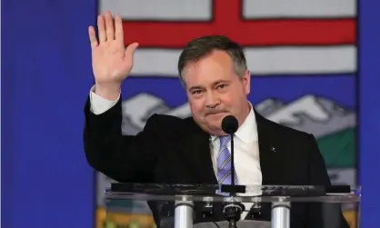  ?? ?? Jason Kenney speaks in Calgary on 18 May. Photograph: Canadian Press/REX/Shuttersto­ck