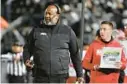  ?? ?? Maryland coach Mike Locksley walks the sideline during Saturday’s game against Penn State in State College, Pennsylvan­ia.