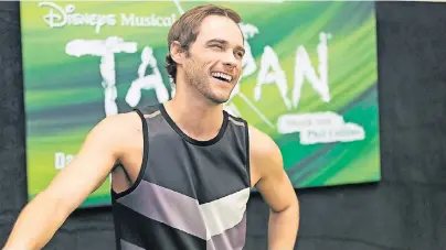  ??  ?? Musicalsta­r Josh Strickland ist der Ur-Tarzan: Er hat den Dschungelh­elden schon in der Weltpremie­re am broadway gespielt. In Oberhausen hat er sein erstes Engagement auf deutschem Boden.