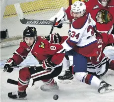  ?? ED KAISER ?? Vegas Golden Knights first-rounder Cody Glass, left, and the Portland Winterhawk­s visit Langley Events Centre today as the No. 2 team on the continent behind the Ontario Hockey League’s Sarnia Sting.