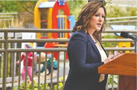  ?? ED KAISER FILES ?? Children's Services Minister Rebecca Schulz says the $108-million Working Parents Benefit “will make a huge difference for families.”