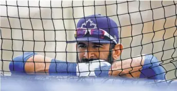  ?? BUTCH DILL, USA TODAY SPORTS ?? “If you ask me, I’d like to stay here the rest of my career,” Jose Bautista says of playing in Toronto. He has been with the Blue Jays since August 2008.