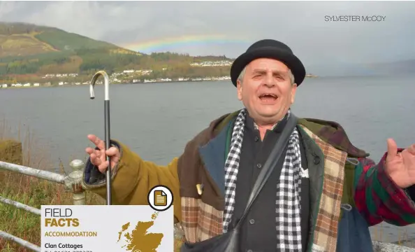  ??  ?? Image: Sylvester bursts into song on the shores of the Holy Loch.
