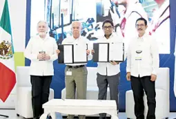  ?? /CORTESÍA ?? la firma de hermanamie­nto entre el puerto de Lázaro Cárdenas y la Corporació­n Portuaria de Indonesia
