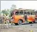  ?? ANI FILE ?? Police personnel at the blast site in Udhampur.