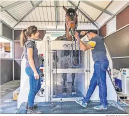  ?? MOISÉS BASALLOTE ?? Uno de los caballos recibe tratamient­o de relajación en el spa.