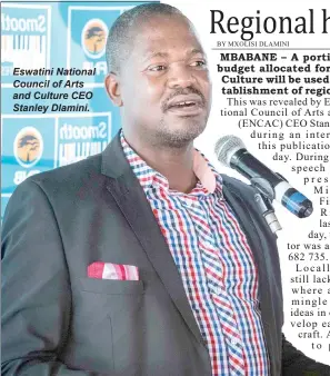  ?? ?? Eswatini National Council of Arts and Culture CEO Stanley Dlamini.