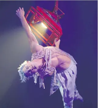  ?? JULIE OLIVER ?? Cirque du Soleil performers dazzle audiences each night with superhuman feats — and they make it look easy. Volta is a high-energy production that melds action sports, acrobatics, ballet and more.