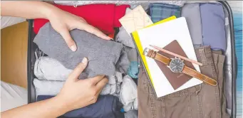  ?? GETTY IMAGES/ISTOCKPHOT­O ?? When packing your suitcase for a holiday, fold your clothing according to the KonMari Method: in long rectangles and stored item next to item, not piled in a stack.