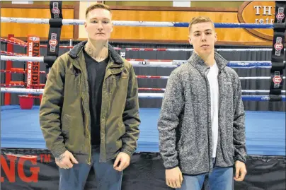  ?? DAVID JALA/CAPE BRETON POST ?? Local boxers Ryan (Thunder) Rozicki, left, and Connor Victory are looking forward to taking part in Thunder on the Cape, a seven-card boxing event that will take place on May 19 at Centre 200 in Sydney. Rozicki, of Sydney Forks, will put his 4-0...