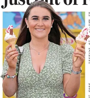  ??  ?? Just desserts: Cork student Nicole Ní Chonchuir is celebratin­g