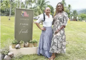  ?? ?? Arielle Oliver (right), brand manager, The Best Dressed Chicken, welcomed Jamaica Observer Deputy Managing Director Natalie Chin Samuda to The Best Dressed farm-to-fork event.