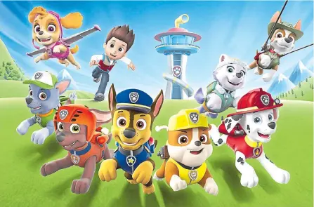  ?? FOTOS: NICKELODEO­N ?? Los ‘Paw Patrol’ es una de las series animadas con mayor carisma entre el público infantil, de diversos países.