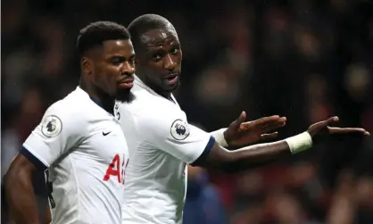  ??  ?? Moussa Sissoko speaks to his Tottenham teammate Serge Aurier during a match in December. Photograph: Stu Forster/Getty Images