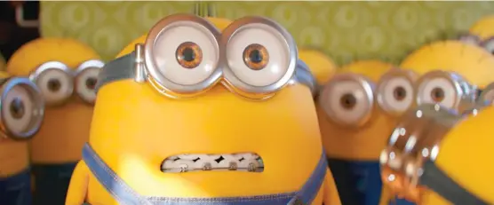  ?? UNIVERSAL PICTURES ?? The talkative Otto is front and center in “Minions: Rise of Gru.”