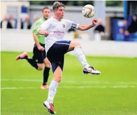  ??  ?? Yate Town’s new signing, former Mangotsfie­ld United captain Mike Bryant